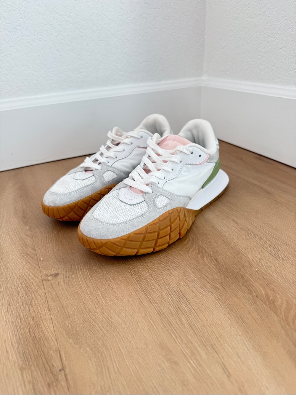 Mango Sneakers with Gum Rubber Outsole and White Upper
